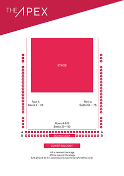 Lower balcony seating plan