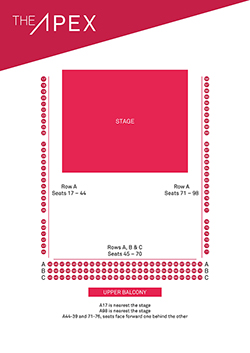Upper balcony seating plan